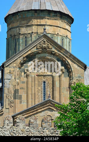 Cattedrale di Svetitskhoveli (Cattedrale del pilastro vivente) completato tra IV e XI secolo. Un sito Patrimonio Mondiale dell'UNESCO. Mtskheta, hi Foto Stock