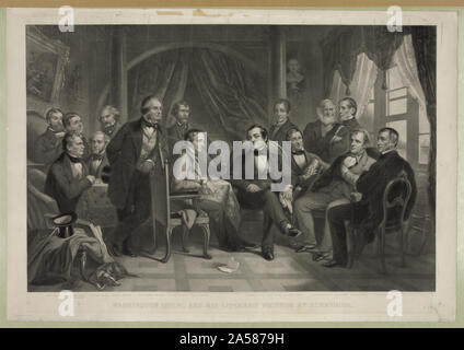 Washington Irving e suoi amici letterati a Sunnyside Foto Stock