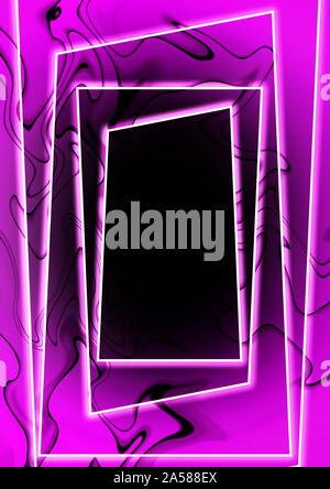 Abstract rettangolare con sfondo luminoso sullo sfondo di vorticazione Foto Stock