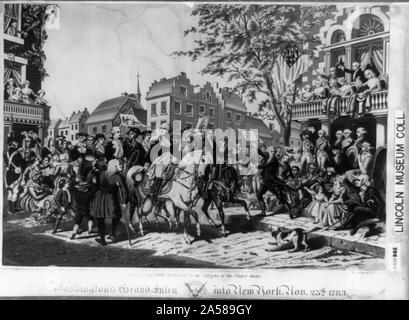 Washington's grand entrata in New York. Nov. 25th, 1783 / da un disegno originale da Alphonse razzista Foto Stock