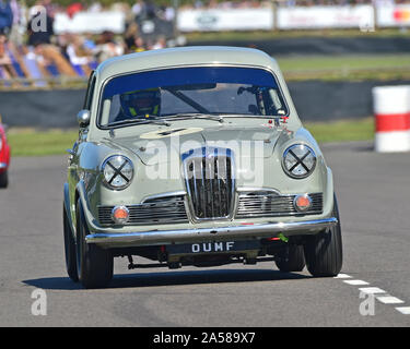 Ding Boston, Mat Jackson, Riley unidirezionale-cinque OUMF, St Marys trofeo, produzione automobili berlina, 1960 al 1966, Goodwood 2019, settembre 2019, aut Foto Stock