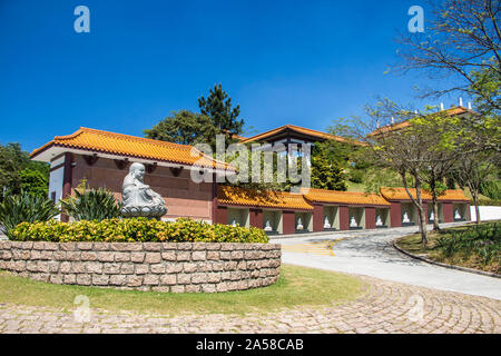 Zu Lai tempio, il più grande tempio buddista in America Latina, Cotia, São Paulo, Brasile Foto Stock