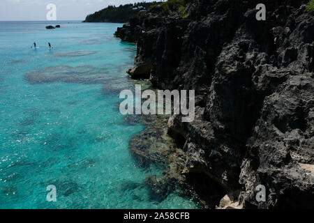 Racchetta imbarco vicino Chiesa Bay, Bermuda. Foto Stock