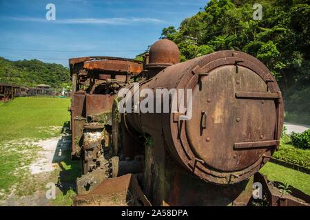 Locomotiva, Paranapiacaba, Santo André, São Paulo, Brasile. Foto Stock