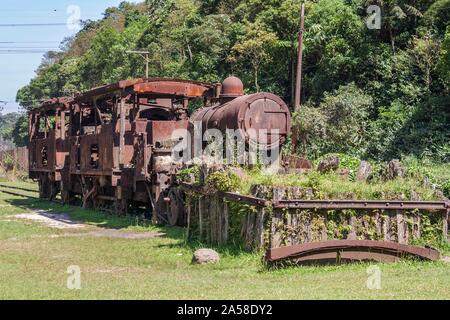 Locomotiva, Paranapiacaba, Santo André, São Paulo, Brasile. Foto Stock