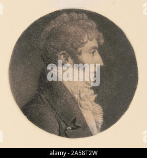 L uomo non identificato, testa e spalle ritratto, Profilo destro Foto Stock