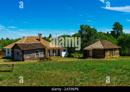 Flaming Gorge, Wyoming / Stati Uniti - Agosto 9, 2019: Swett Ranch National Historic Site, Swett Family Homestead Foto Stock