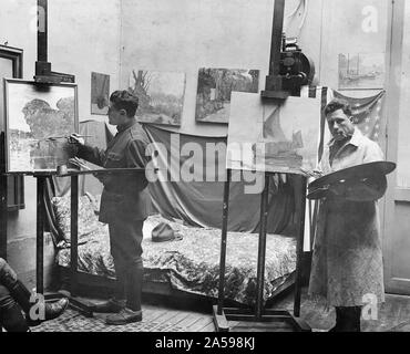 Una G Warshawsky e un Warshawsky, artisti americani da Cleveland, ora residente a Parigi ca. 1918 Foto Stock