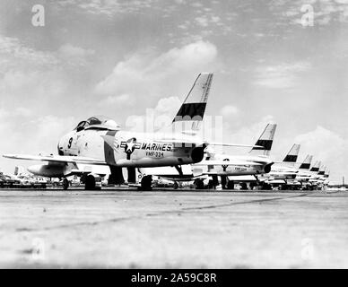 North American FJ Fury aerei - FJ-3M Furia Foto Stock