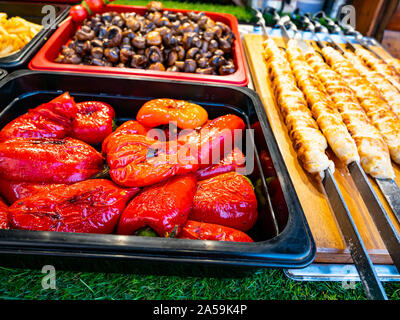 Peperone rosso in un cafe menu. Foto di cibo. Foto Stock