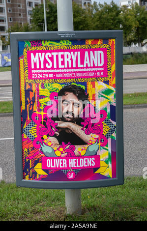 Affissioni Mysteryland Oliver Heldens a Amsterdam Paesi Bassi 2019 Foto Stock