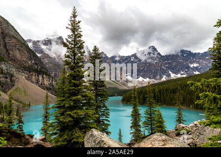 Il Moraine Lake in Canada Foto Stock