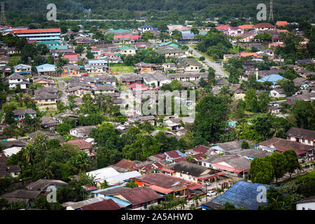 Malaysia,Johor Bahru-17 nov 2018:Johor Bahru old town village vista aerea Foto Stock