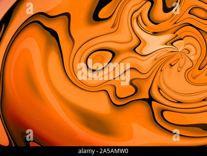 Arancione onde astratta sfondo texture ricordando zucche di Halloween Foto Stock