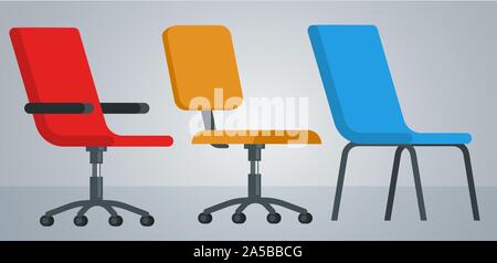 Vettore di sedie da ufficio Illustrazione Vettoriale