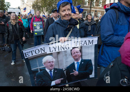 I popoli votazione Marzo, Londra, UK, 19 Ottobre 2019 Foto Stock