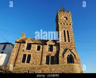 L'Istituto Bickford-Smith edificio a Porthleven, Cornwall, Regno Unito Foto Stock