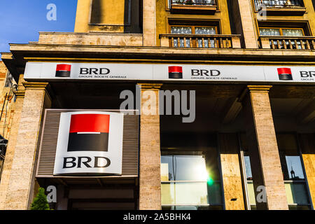 BRD Banca di Societe Generale filiale del gruppo a Bucarest, Romania, 2019 Foto Stock