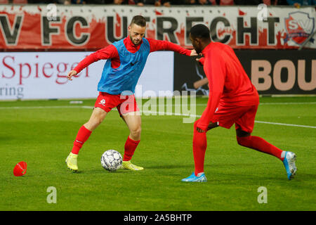 Utrecht, Paesi Bassi. Xix oct, 2019. UTRECHT, 19-10-2019, Stadio Galgenwaard, stagione 2019/2020, olandese Eredivisie, FC Utrecht player Bart Ramselaar durante la partita FC Utrecht - PSV. Credito: Pro scatti/Alamy Live News Foto Stock