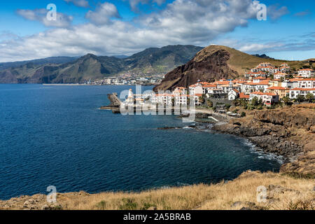 Holiday resort Quinta do Lorde, penisola Ponta de Sao Lourenco, Caniçal, Madeira, Portogallo Foto Stock