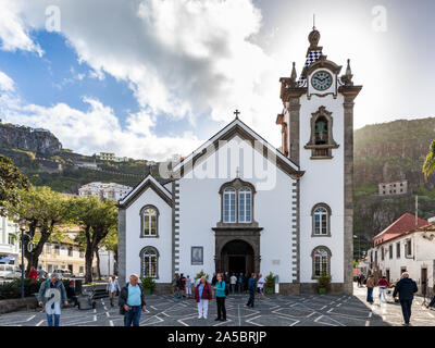 Igreja de Sao Bento o San Benedetto Chiesa, Ribeira Brava, sulla costa sud di Madeira contiene informazioni storiche art. Foto Stock