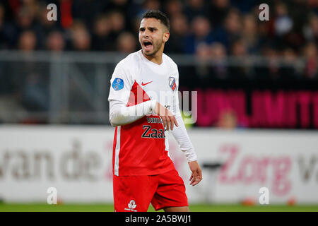 Utrecht, Paesi Bassi. Xix oct, 2019. UTRECHT, 19-10-2019, Stadio Galgenwaard, stagione 2019/2020, olandese Eredivisie, FC Utrecht player Adam Maher durante la partita FC Utrecht - PSV. Credito: Pro scatti/Alamy Live News Foto Stock