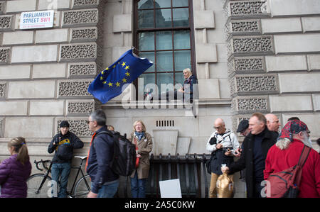 Brexit storico giorno 19 Ott Londra. Foto Stock