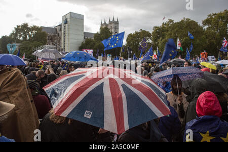 Brexit storico giorno 19 Ott Londra. Foto Stock