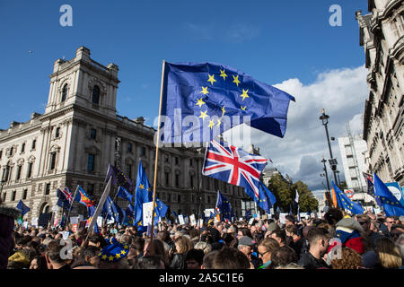 Brexit storico giorno 19 Ott Londra. Foto Stock