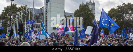 Brexit storico giorno 19 Ott Londra. Foto Stock