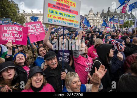I popoli voto di protesta, 19 ottobre 2019, Piazza del Parlamento di Londra Foto Stock