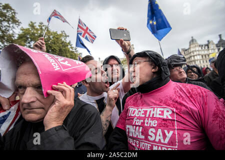 I popoli voto di protesta, 19 ottobre 2019, Piazza del Parlamento di Londra Foto Stock