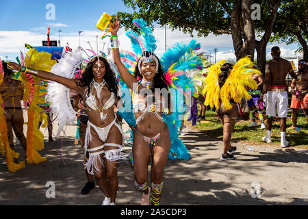 Il carnevale di Miami; data di Miami County motivi, 13 Ottobre 2019 Foto Stock