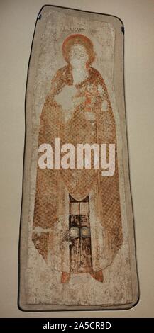 Affresco con la rappresentazione de San Kaau el martire. Segunda mitad del siglo X. Capilla Sur. Catedral de Faras, Sudán. Galería Faras. Museo Nacional. Varsovia. Polonia. Foto Stock