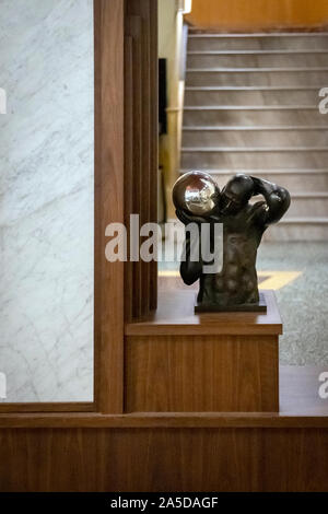 Interni in stile art deco della lobby di Lafayette hotel in Buffalo NY Foto Stock