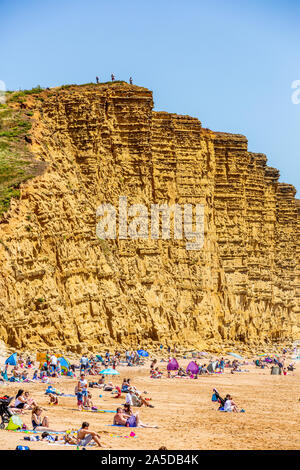 Area delle riprese di Poldark, porto di Bridport e Inlet a Bridport, West Bay, Dorset Foto Stock