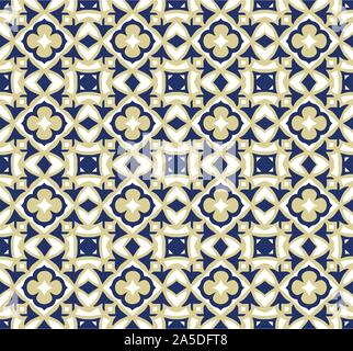 Ornamentali geometrici vector pattern di piastrelle Illustrazione Vettoriale