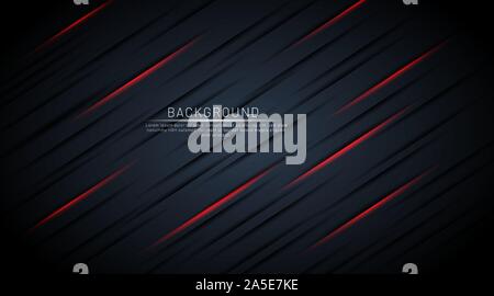 Sfondo blu scuro rosso con linee di ombra. Illustrazione vettoriale in formato EPS 10 Illustrazione Vettoriale