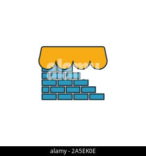 Mercato emergente icon set. Quattro elementi in diversi stili dal fintech raccolta di icone. Creative mercato emergente icone riempito, bordato e colorato Illustrazione Vettoriale