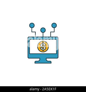 Piattaforma di Crowdfunding icon set. Quattro elementi in diversi stili dal fintech raccolta di icone. Creative piattaforma crowdfunding icone riempito, contorno Illustrazione Vettoriale