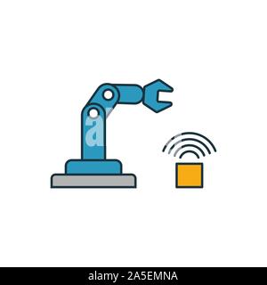 Cyber sistemi fisici icon set. Quattro elementi in diversi stili dal settore 4.0 raccolta di icone. Creative cyber sistemi fisici icone riempito Illustrazione Vettoriale