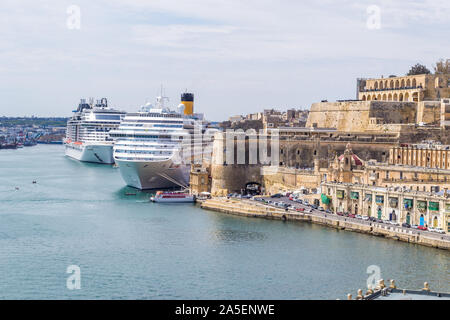 La Valletta è una bella e storica città e altri luoghi affascinanti sull isola di Malta. Foto Stock