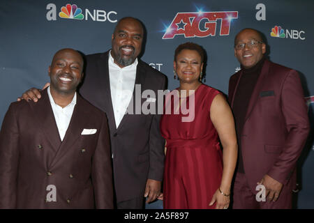 "America's Got Talent' stagione 14 Finale tappeto rosso al Teatro Dolby il 18 settembre 2019 a Los Angeles, CA dotata di: voci di servizio dove: Los Angeles, California, Stati Uniti quando: 19 set 2019 Credit: Nicky Nelson/WENN.com Foto Stock