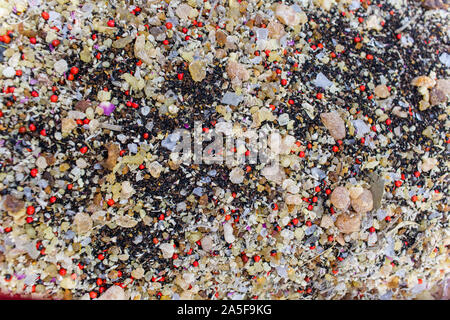 Messa a fuoco selettiva Mix arabo sullo sfondo delle spezie Foto Stock