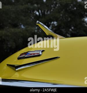 1956 giallo Chevy Bel Air. Foto Stock