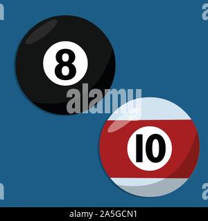 Biliardo palla illustrazione vettoriale Illustrazione Vettoriale