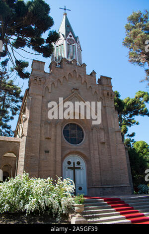 Storico in pietra cappella cristiana in Viña Santa Rita Cile Foto Stock