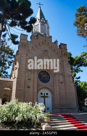 Storico in pietra cappella cristiana in Viña Santa Rita Cile Foto Stock