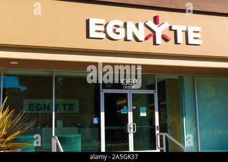 Egnyte segno e logo. Egnyte è una società che fornisce il software per enterprise la sincronizzazione dei file e la condivisione Foto Stock