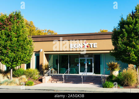 Egnyte segno e logo. Egnyte è una società che fornisce il software per enterprise la sincronizzazione dei file e la condivisione Foto Stock